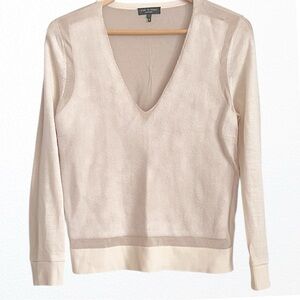 Silky Rag & Bone Wool Blend Pullover Sweater light Beige SZ M